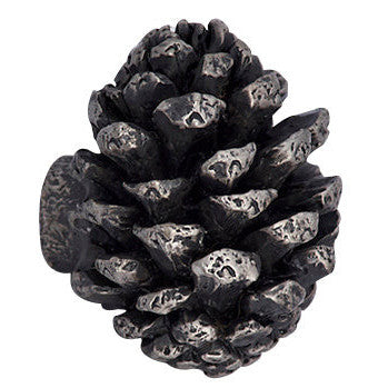 COPPER MOUNTAIN HARDWARE 1 1/4 Inch Solid Pewter Pine Cone Knob (Satin Pewter Finish)