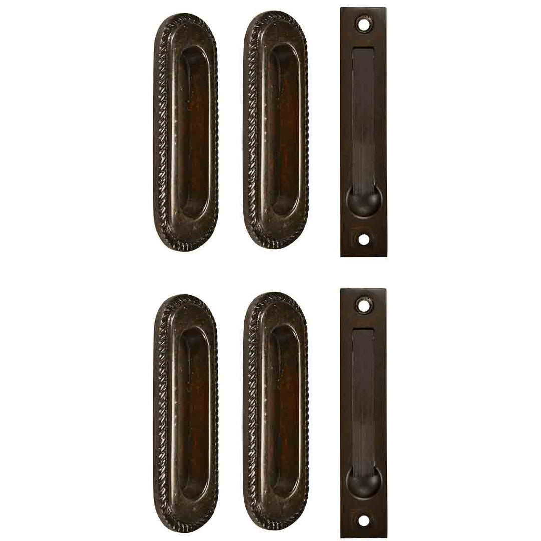 COPPER MOUNTAIN HARDWARE Georgian Double Pocket Passage Style Door Set (Oil Rubbed Bronze Finish)