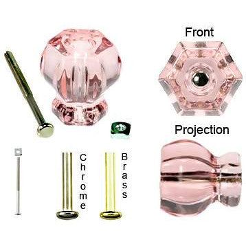 COPPER MOUNTAIN HARDWARE 1 Inch Depression Pink Cabinet Door Knobs and Specialty Drawer Knobs