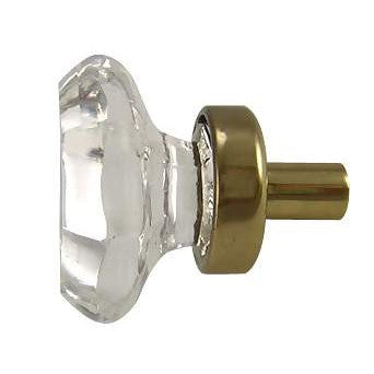 EMTEK 1 Inch Old Town Crystal Cabinet Knob (Antique Brass Base)