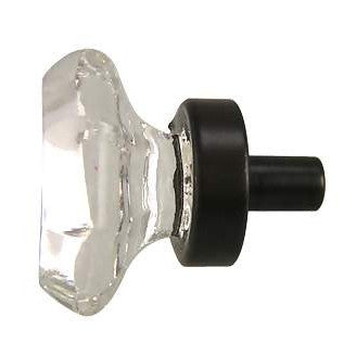 EMTEK 1 Inch Old Town Crystal Cabinet Knob (Oil Rubbed Bronze Base)