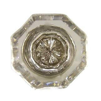 EMTEK 1 Inch Old Town Crystal Cabinet Knob (Brushed Nickel Base)