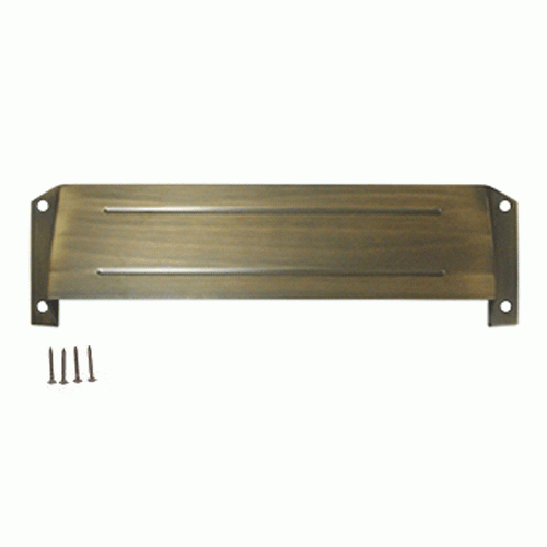 DELTANA Mail Slot & Sleeve Letter Box Hood (Antique Brass Finish)