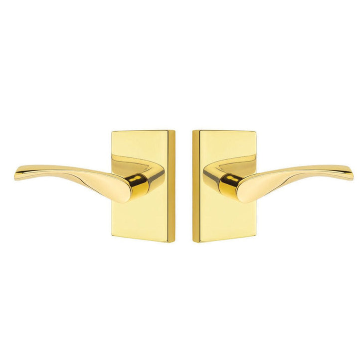 EMTEK Emtek Solid Brass Triton Lever With Modern Rectangular Rosette