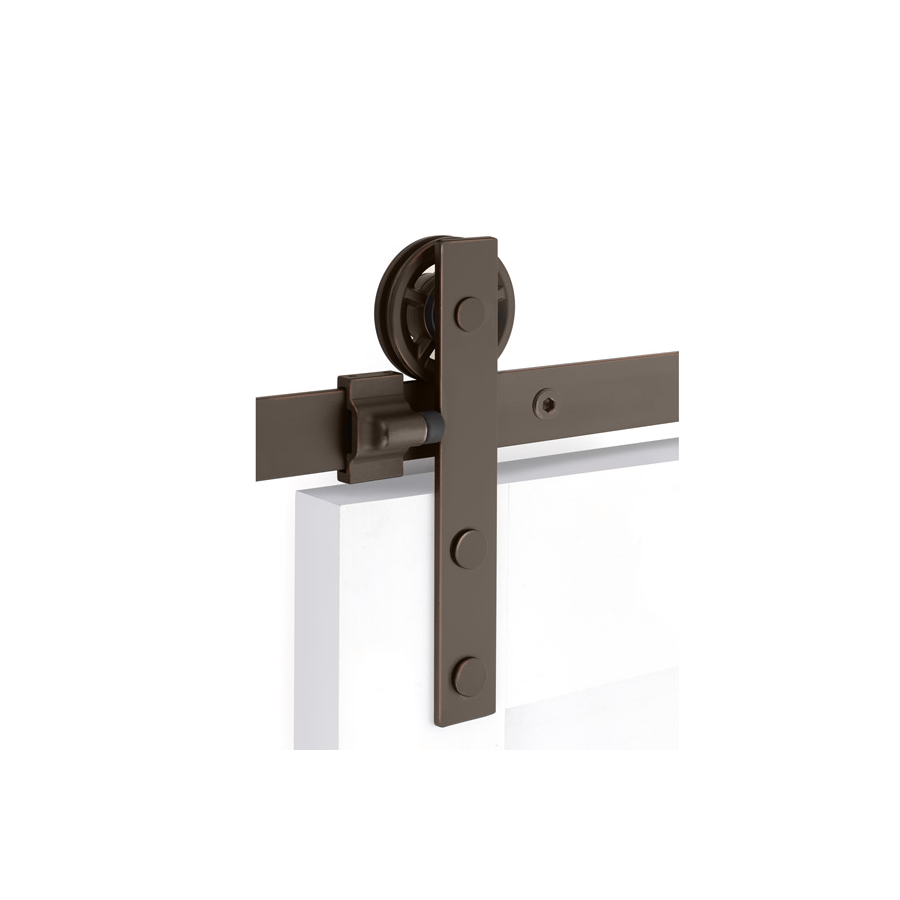 EMTEK Modern Rectangular Face Mount Barn Door Hanger (Several Finishes Available)