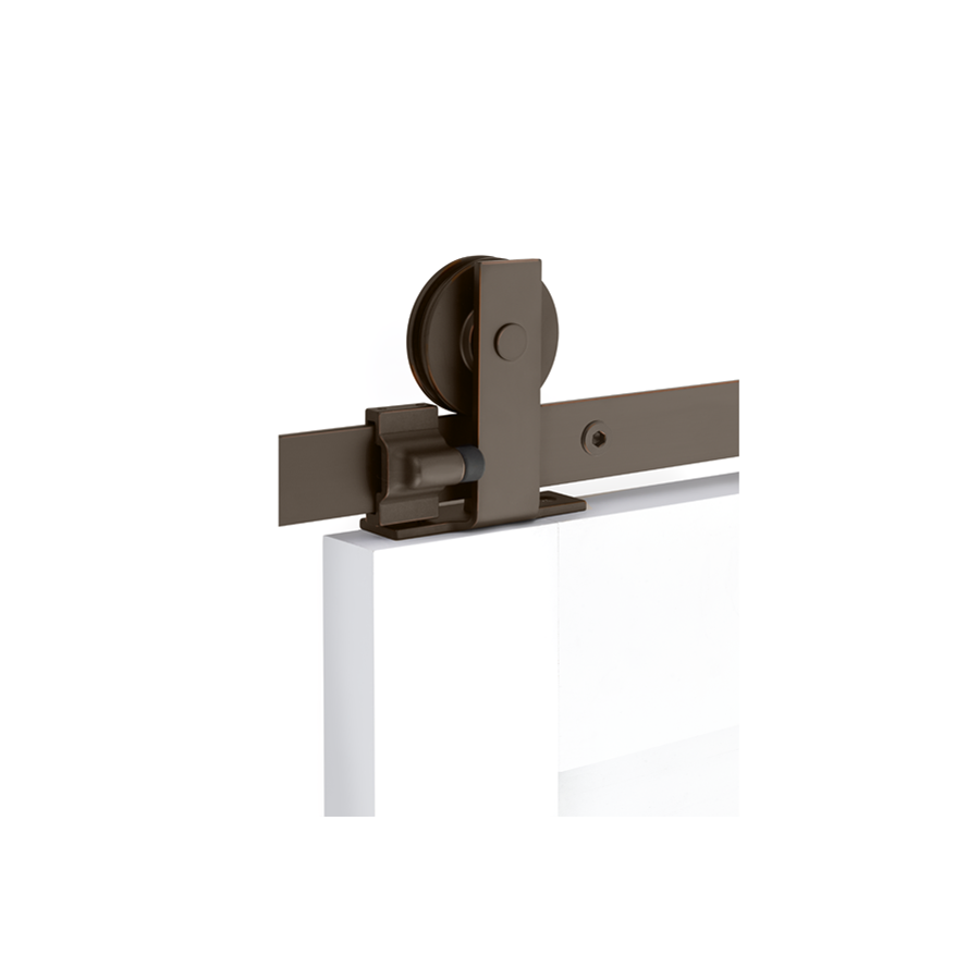 EMTEK Modern Rectangular Top Mount Barn Door Hanger (Several Finishes Available)