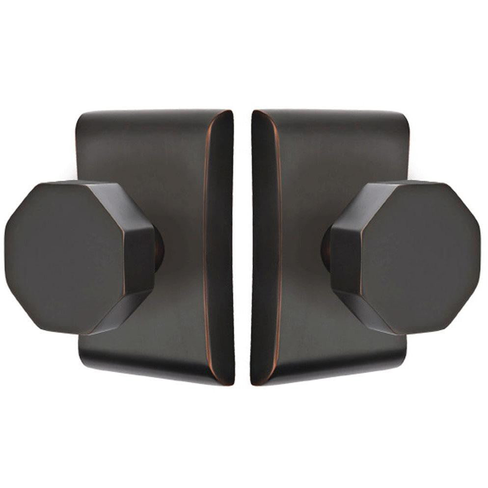 Emtek Solid Brass Octagon Door Knob Set With Neos Rosette (Several Finish Options) EMTEK