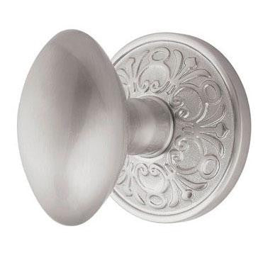 EMTEK Solid Brass Egg Door Knob Set With Lancaster Rosette