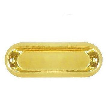 DELTANA Oval Stamped Brass Flush Pull (Polished Brass Finish)