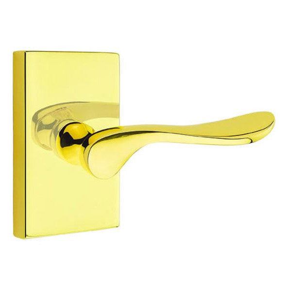 EMTEK Emtek Solid Brass Luzern Lever With Modern Rectangular Rosette