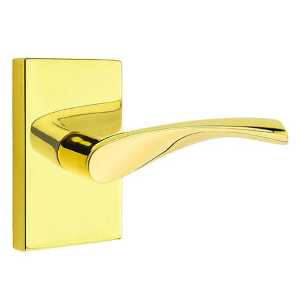 EMTEK Emtek Solid Brass Triton Lever With Modern Rectangular Rosette