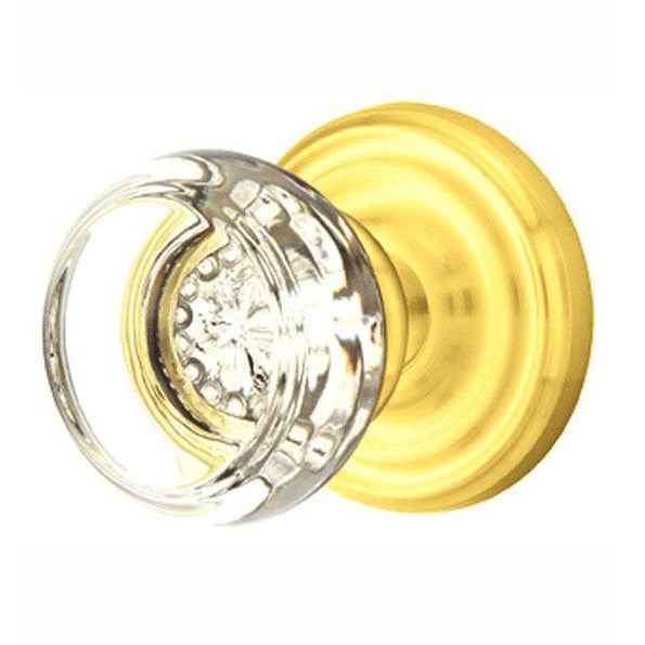 EMTEK Crystal Georgetown Door Knob Set With Regular Rosette (Several Finish Options)