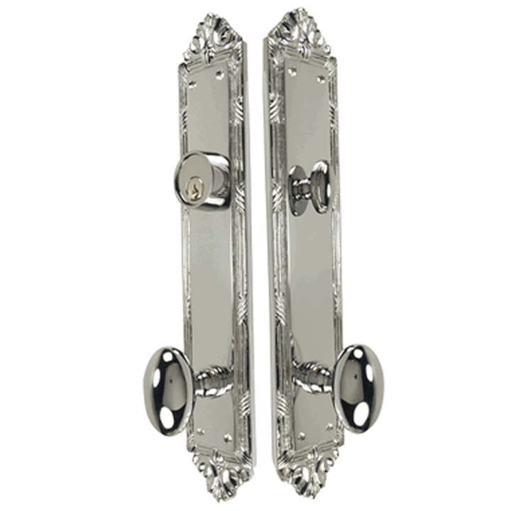 Ribbon & Reed Oval Deadbolt Entryway Set (Several Finishes Available) COPPER MOUNTAIN HARDWARE