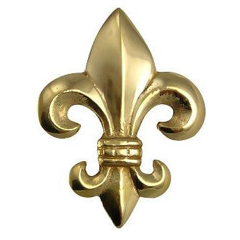 COPPER MOUNTAIN HARDWARE 2 5/8 Inch Fleur de Lis Knob (Polished Brass Finish)