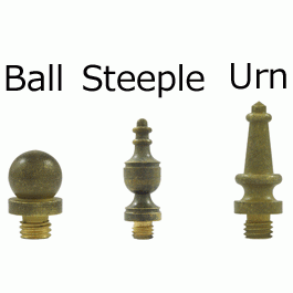 DELTANA 3 1/2 Inch X 3 1/2 Inch Solid Brass Hinge Interchangeable Finials (5/8" Radius Corner, Bronze Medium Finish)