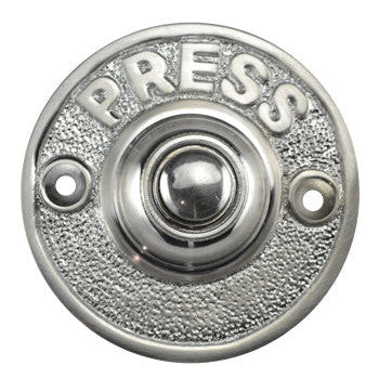 COPPER MOUNTAIN HARDWARE Classic American PRESS Doorbell Push Button (Brushed Nickel Finish)