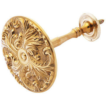 Copper Mountain Hardware Solid Brass Baroque Curtain Tie Back (Polished Brass Finish)