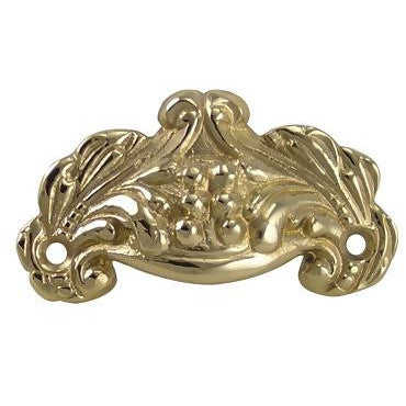 COPPER MOUNTAIN HARDWARE 3 Inch Overall (2 3/8 Inch c-c) Solid Brass Cup Pull (Polished Brass Finish)