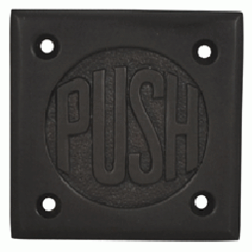 COPPER MOUNTAIN HARDWARE 2 3/4 Inch Brass Classic American "Pull" & "Push" Signs (Oil Rubbed Bronze Finish)