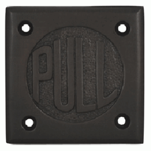 2 3/4 Inch Brass Classic American "Pull" & "Push" Signs (Oil Rubbed Bronze Finish) COPPER MOUNTAIN HARDWARE