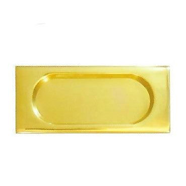 DELTANA Rectangular Solid Brass Flush Pull (Polished Brass Finish)