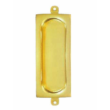 DELTANA Rectangular Solid Brass Pocket Door Pull