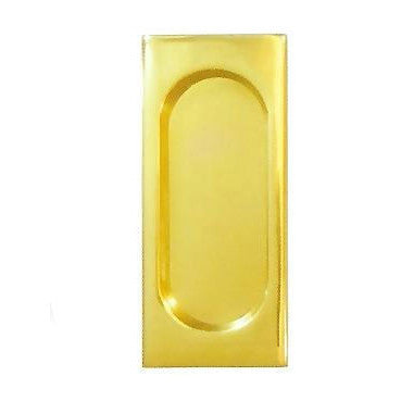 DELTANA Rectangular Solid Brass Pocket Door Pull