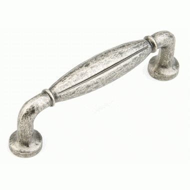 SCHAUB 4 3/8 Inch (3 3/4 Inch c-c) Siena Pull (Vibra Nickel Finish)