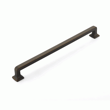 SCHAUB 16 1/8 Inch (15 Inch c-c) Menlo Park Appliance Pull (Ancient Bronze Finish)