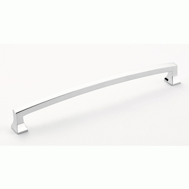 SCHAUB 8 1/2 (8 Inch c-c) Inch Arched Menlo Park Pull (Polished Chrome Finish)