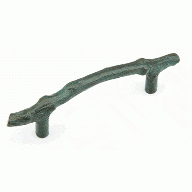 SCHAUB 6 Inch (4 Inch c-c) Mountain Branch Pull (Verde Impale Finish)