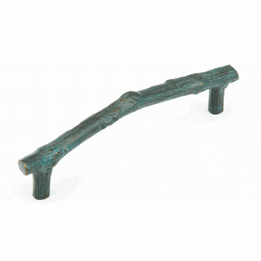 SCHAUB 7 1/4 Inch (6 Inch c-c) Mountain Branch Pull (Verde Impale Finish)