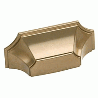 SCHAUB 4 3/8 (3 Inch c-c) Empire Cup Pull (Brushed Bronze Finish)