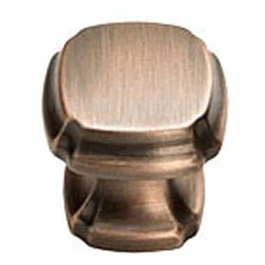 SCHAUB 1 3/8 Inch Empire Square Knob (Empire Bronze Finish)