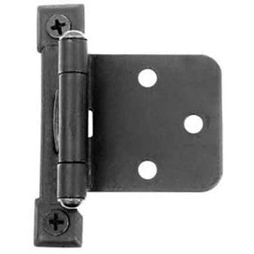 ACORN MANUFACTURING Self Closing Cast Iron Butt Hinge: No Mortise Pair of Black Matte Iron Hinges (Flush Finish)