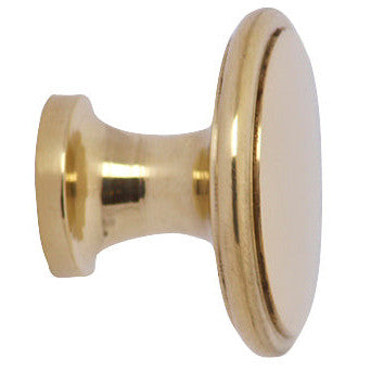 COPPER MOUNTAIN HARDWARE 1 1/2 Inch Brass Flat Top Cabinet Knob (Polished Brass Finish)