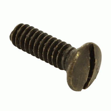 COPPER MOUNTAIN HARDWARE Single 1/2 Inch Solid Brass Wall Switch Plate Screw (Antique Brass Finish)