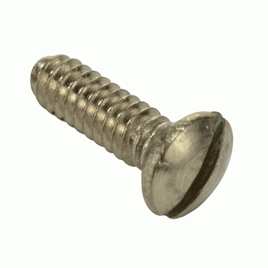 COPPER MOUNTAIN HARDWARE Single 1/2 Inch Solid Brass Wall Switch Plate Screw (Polished Nickel Finish)