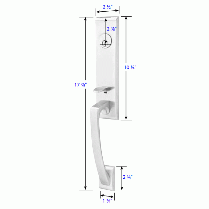 EMTEK Solid Brass Artemis Style Mortise Entryway Set (Brushed Nickel Finish)