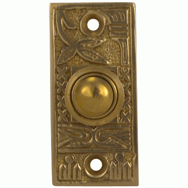 COPPER MOUNTAIN HARDWARE Solid Brass Broken Leaf Door Bell (Polished Brass Finish)