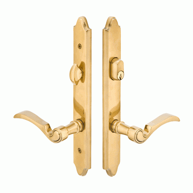 EMTEK Solid Brass Concord Keyed Style Multi Point Lock Trim (Antique Brass Finish)