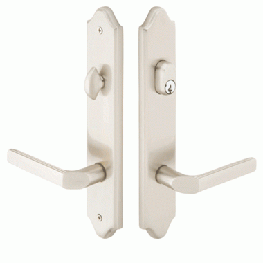 EMTEK Solid Brass Concord Keyed Style Multi Point Lock Trim (Brushed Nickel Finish)