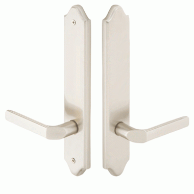 EMTEK Solid Brass Concord Style Dummy Pair Multi Point Lock Trim (Brushed Nickel Finish)