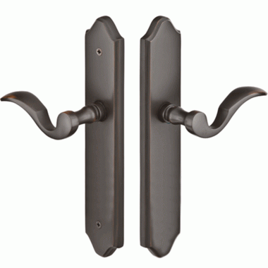 EMTEK Solid Brass Concord Style Dummy Pair Multi Point Lock Trim (Oil Rubbed Bronze Finish)