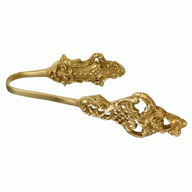 Copper Mountain Hardware Solid Brass Curtain Tie Back - Baroque Style (Polished Brass Finish)