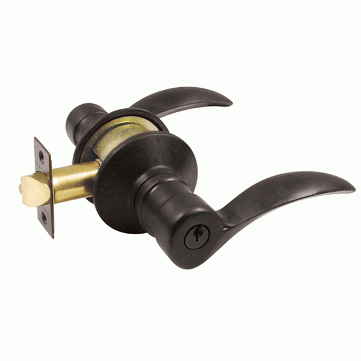 EMTEK Solid Brass Durango Key In Door Lever with #2 Rosette