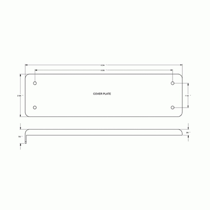 DELTANA Solid Brass Extra Cover Plate (Antique Brass Finish)