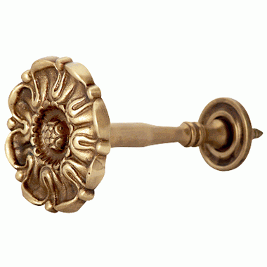 Copper Mountain Hardware Solid Brass Floral Style Curtain Tie Back (Antique Brass Finish)