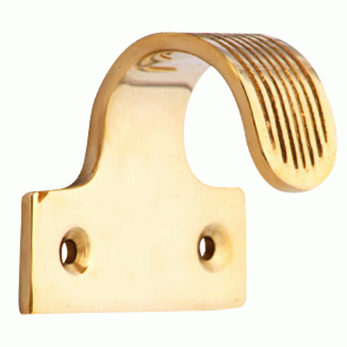 Copper Mountain Hardware Solid Brass Grooved Sash Lift (Lacquered Brass Finish)