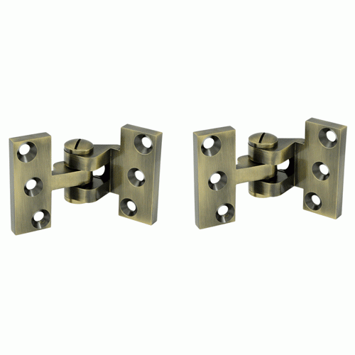 DELTANA 2 1/2 x 3 3/4 Inch Solid Brass Intermediate Pivot Hinge (Antique Brass Finish)